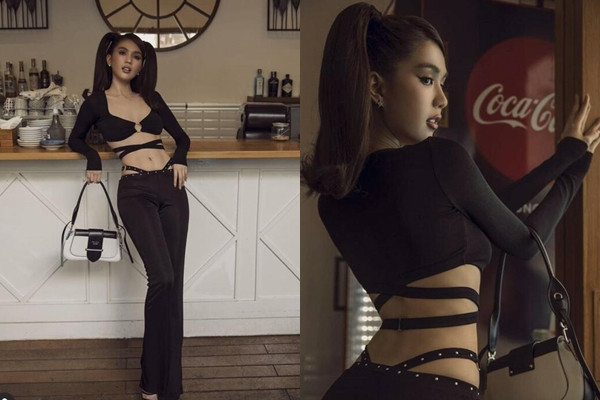 Là người luôn đi đầu trong các trào lưu thịnh hành, Ngọc Trinh chắc chắn không thể bỏ qua 'em ' mốt này. Mặc dù, kiểu mốt 'trễ nải' này được nhận định rất phản cảm khi diện xuống phố, nhưng khi qua tay Ngọc Trinh lại được mix & match lạ mắt hơn.  