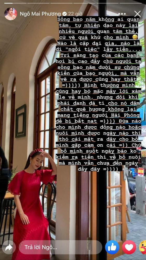 Cô nàng không ngại đáp trả trên trang cá nhân