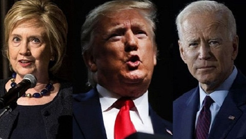 Tổng thống Trump so sánh ông Biden và bà Hillary. 