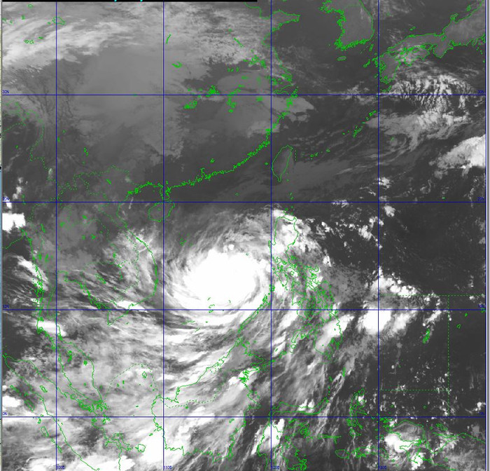 Hình ảnh bão chụp từ vệ tinh.