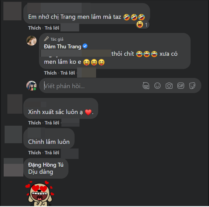 Có lẽ sau khi làm vợ và sinh con gái đầu lòng, Đàm Thu Trang bắt đầu thích phong cách nữ tính