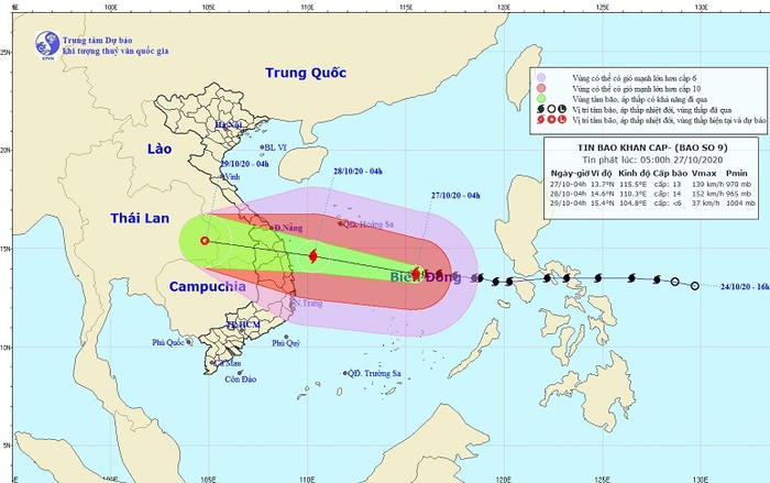 Bão số 9 tiến nhanh vào miền Trung, có khả năng là cơn bão mạnh nhất từ đầu năm 2020 Ảnh 2