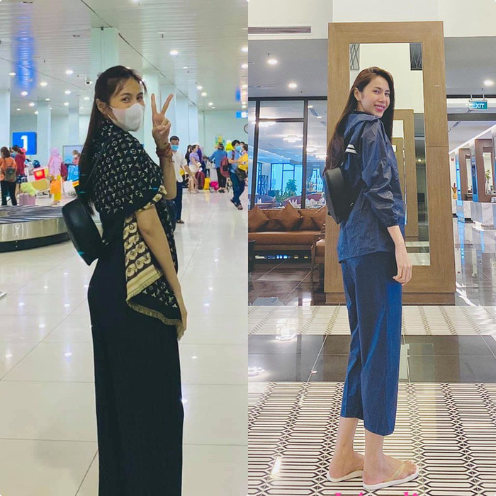 Không trưng trổ hàng hiệu đắt giá, nhưng Thủy Tiên vẫn đẹp vô cùng với tấm lòng hảo cảm. Trong cả chuyến đi, cô nàng ăn diện đơn giản, thoải mái di chuyển. 