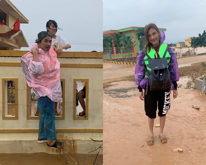 Thúy Diễm lại ưu ái mẫu balo chất liệu simili, chống thấm nước. Phần miệng túi có dây rút, biến đổi kích cỡ, cất giữ đồ dùng được dễ dàng. 