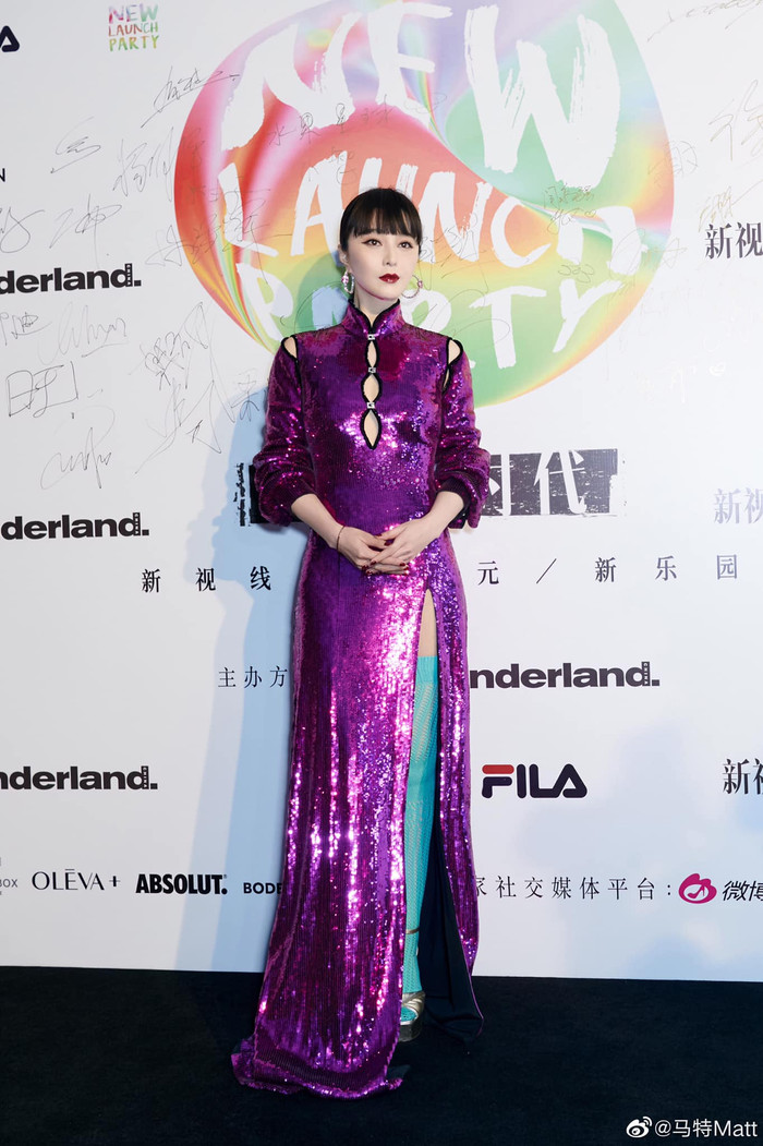 Băng tỷ trong bộ váy tím kén dáng mặc cực kì