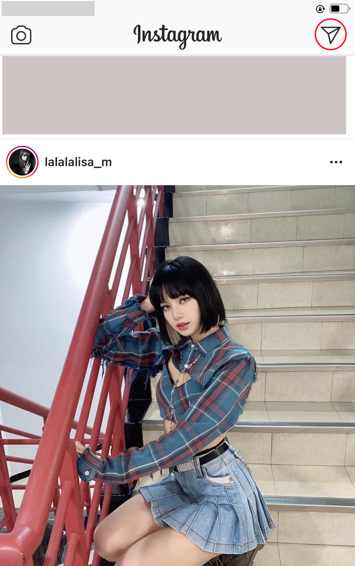 Logo quen thuộc của Direct Message có hình 'máy bay giấy'. (Ảnh chụp màn hình)