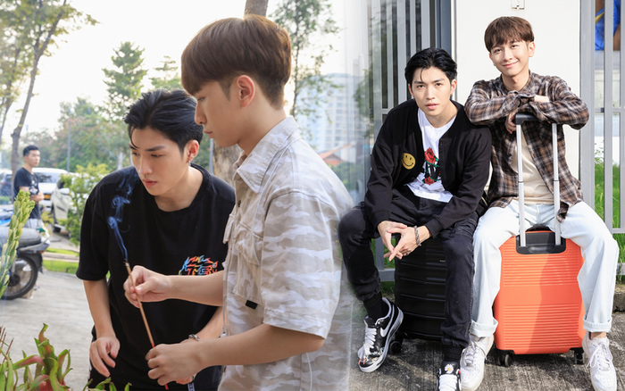 Cặp nam chính Cody - Đỗ Hoàng Dương quấn quýt bên nhau trong ngày khai máy phim đam mỹ 'Em là chàng trai của anh' Ảnh 2