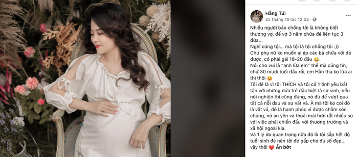 Hằng Túi phản ứng 'cực gắt' khi chồng bị chỉ trích vì biến cô thành 'máy đẻ' Ảnh 3