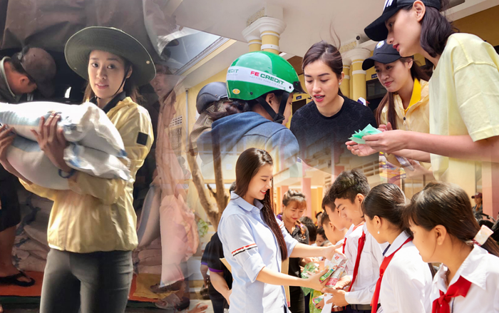 Khánh Vân quyên góp, hỗ trợ người dân miền Trung gặp bão lũ - Kim Duyên tặng xe đạp cho trẻ em nghèo Ảnh 2