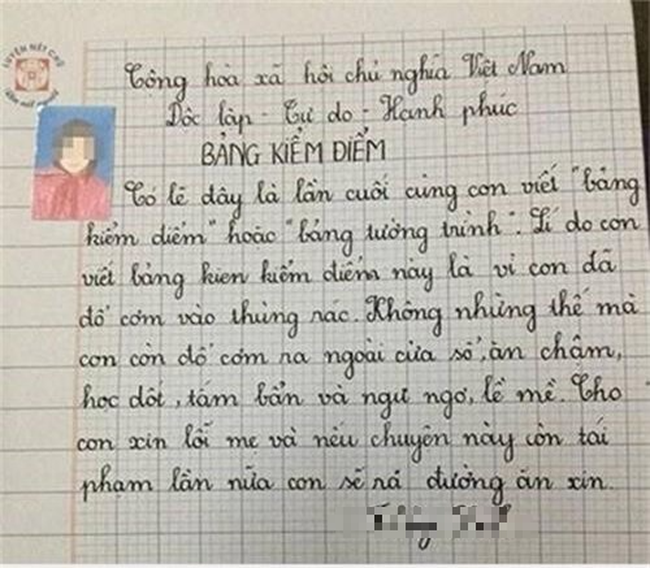 'Nếu tái phạm con sẽ ra đường ăn xin'