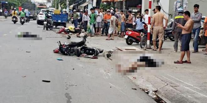 Hiện trường vụ tai nạn làm 2 người tử vong.&nbsp;