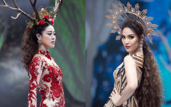 Hoa hậu Khánh Vân mang sừng hươu, Lan Khuê hóa nữ thần cùng nhau quét sạch sàn diễn Ảnh 2