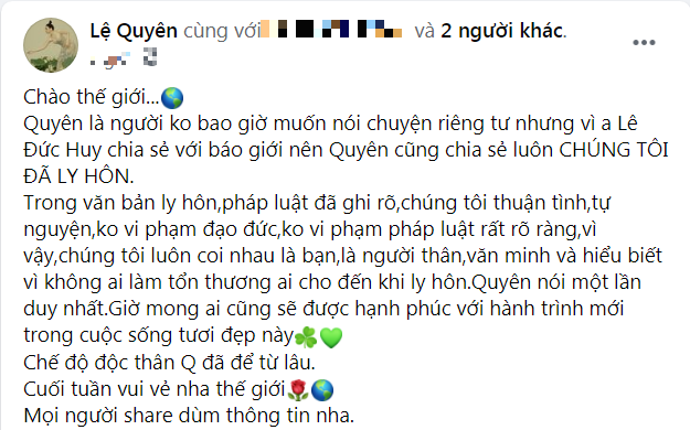 Nhìn lại 10 năm hôn nhân từ mặn nồng đến khi buông tay của vợ chồng Lệ Quyên Ảnh 1