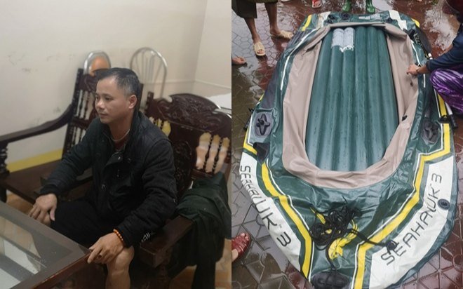 Không mượn được thuyền cứu hộ, người đàn ông vác dao ra chém thủng Ảnh 2