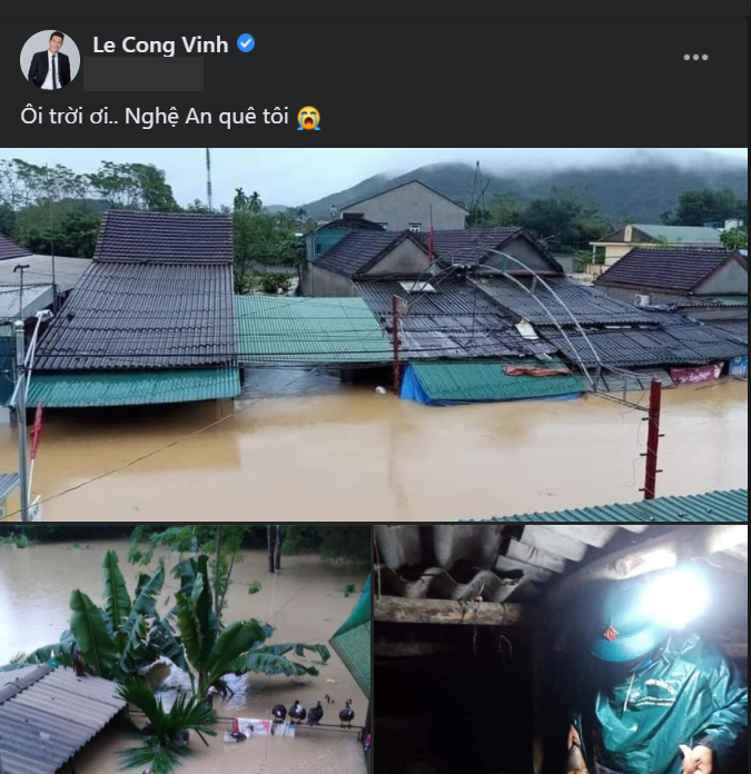 Anh chàng đau xót trước tình cảnh ngập lụt ở quê nhà