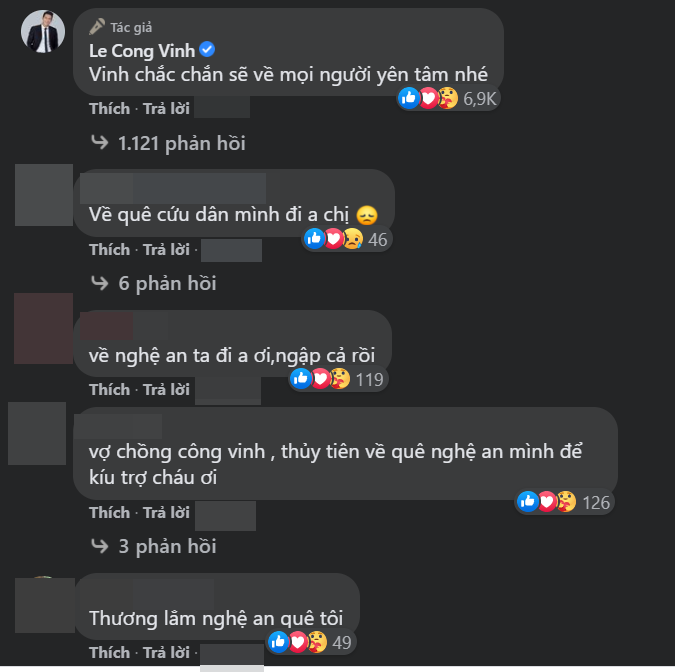 Công Vinh hứa hẹn nhất định sẽ trở về quê hương cứu trợ