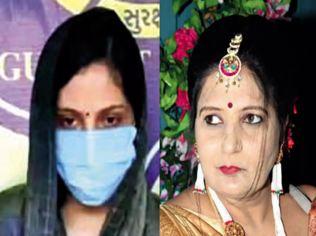 Con dâu Nikita (trái) đã giết mẹ chồng Rekha. 