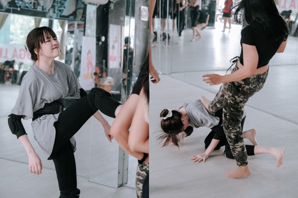 Kể đến những cống hiến cho nghệ thuật thì không thể bỏ qua Thiều Bảo Trâm. Để chuẩn bị ra mắt MV mới, bạn gái tin đồn của Sơn Tùng MTP đã đích thân học võ chỉ trong vòng 3 tuần. Với vóc dáng nhỏ bé, mảnh khảnh của cô thì đây dường như là một nhiệm vụ 'khó ăn'.