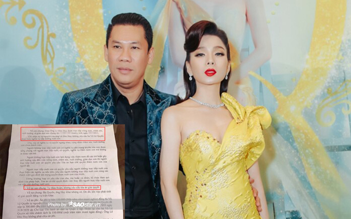 Độc quyền: Hé lộ thỏa thuận quyền nuôi con và phân chia tài sản với chồng cũ của Lệ Quyên sau li hôn Ảnh 2