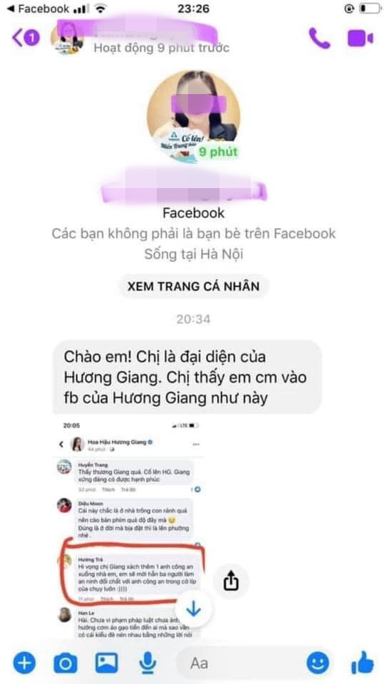 Xuất hiện người tự nhận là đại diện Hương Giang liên hệ từng antifan Ảnh 2