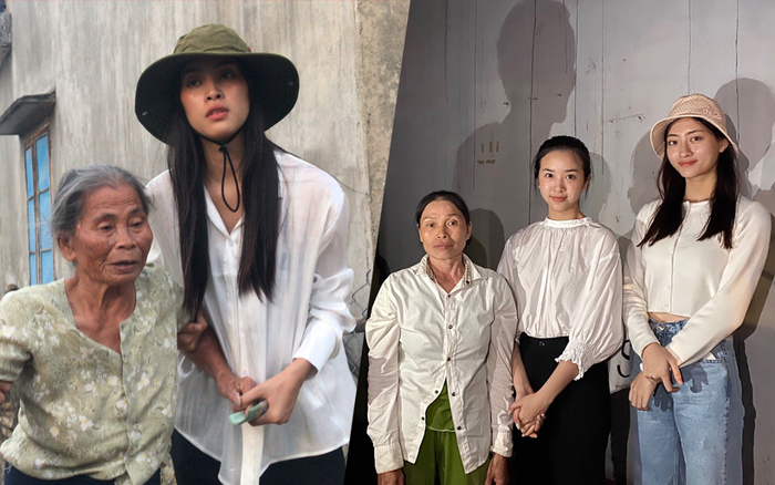 Hoa hậu Tiểu Vy - Lương Thùy Linh trao hơn 1 tỷ đồng cho người dân sập nhà sau bão số 9 Ảnh 2