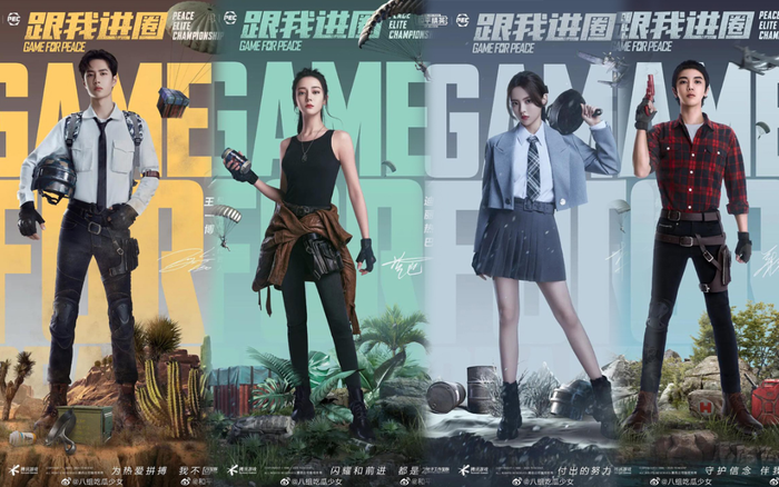 Vương Nhất Bác, Địch Lệ Nhiệt Ba, Hoa Thần Vũ, Dương Siêu Việt xuất thần trong poster game Ảnh 5