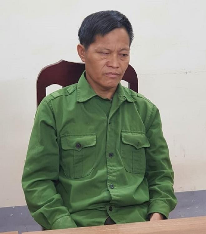 Giàng Chẩn Diu tại cơ quan công an. Ảnh: Công an cung cấp