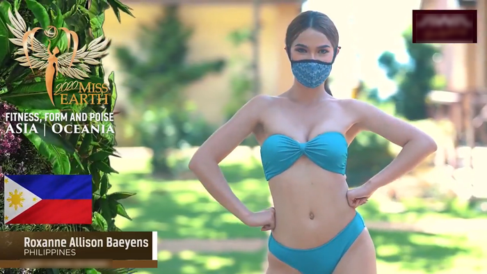 Hoa hậu Trái đất Philippines có những bước catwalk mạnh mẽ, uyển chuyển.