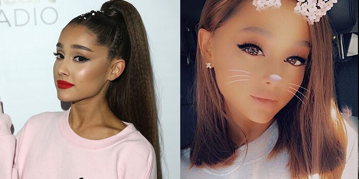 Nhiều nghệ sĩ nước ngoài cũng từng cắt đi mái tóc sau chia tay, đơn cử như Ariana Grande và lần chia tay Pete Davidson. 