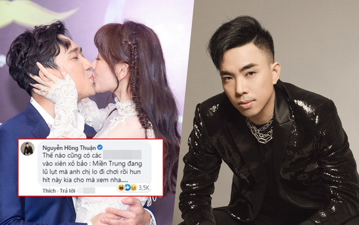 Nguyễn Hồng Thuận bị ném đá vì bình luận kém duyên dưới ảnh Trấn Thành hôn Hari Won Ảnh 2