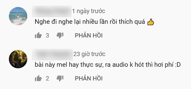 Hàng loạt bình luận yêu thích của khán giả, yêu cầu HIEUTHUHAI cùng LyLy nhanh chóng ra mắt bản audio và MV.