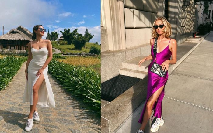 Em chồng Hà Tăng gợi cảm siêu cấp với style váy ngủ xẻ đùi trễ ngực Ảnh 2