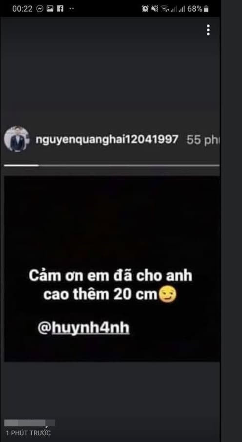 Dòng trạng thái được cho là Quang Hải 'cà khịa' Huỳnh Anh