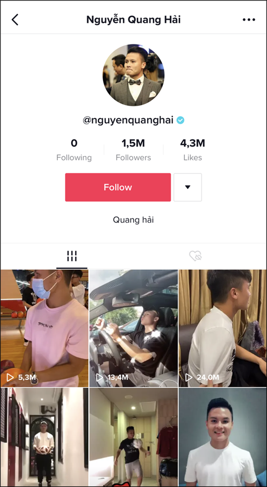 Quang Hải 'nghỉ chơi' Huỳnh Anh trên trang cá nhân