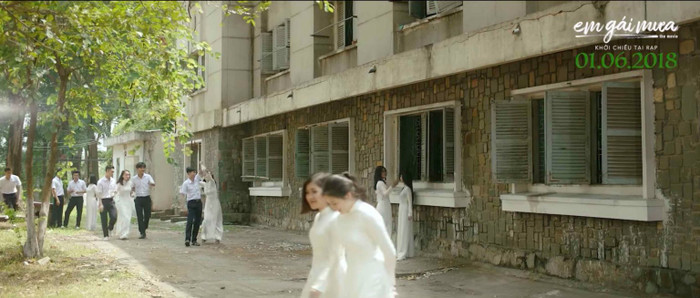 Cảnh quay tại kí xá khu A