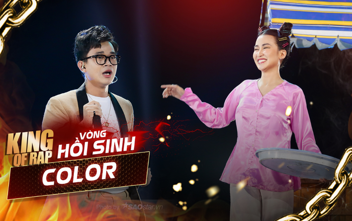King Of Rap: Color kết hợp DJ Trang Moon bán hủ tiếu gõ, bộ tứ HLV 'xì xụp' ngon lành ngay trên sân khấu Ảnh 2