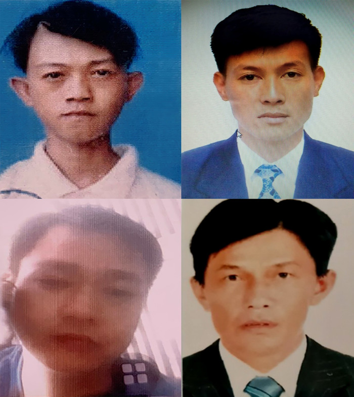 Các đối tượng Nguyễn Văn Lê, Phạm Tấn Lộc, Nguyễn Hữu Phước, Nguyễn Hoàng Út. Ảnh: Công an TP.HCM