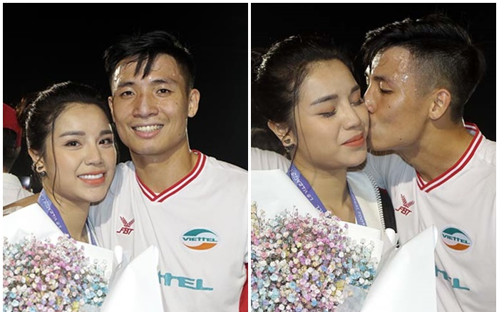 CLB Viettel vô địch V.League, Bùi Tiến Dũng cầu hôn Khánh Linh ngay trên bục nhận huy chương Ảnh 2