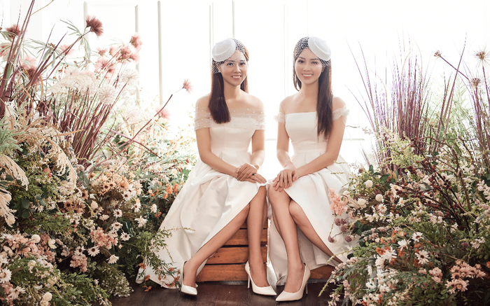 Á hậu Thuỵ Vân và bạn gái NSND Công Lý hóa cô dâu đẹp lộng lẫy Ảnh 2