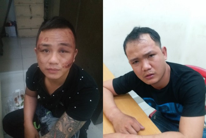 Trần Văn Phước và Đặng Văn Thơ tại cơ quan công an. Ảnh: T.T/Thanh Niên