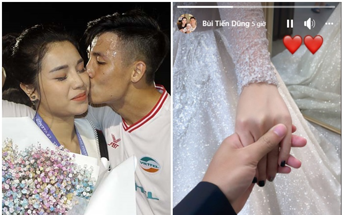 Bùi Tiến Dũng và Khánh Linh chuẩn bị cho đám cưới sau màn cầu hôn trên bục nhận huy chương Ảnh 2