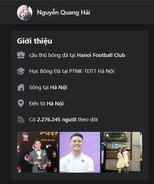 Quang Hải vẫn lưu ảnh Huỳnh Anh ở mục đáng lưu ý