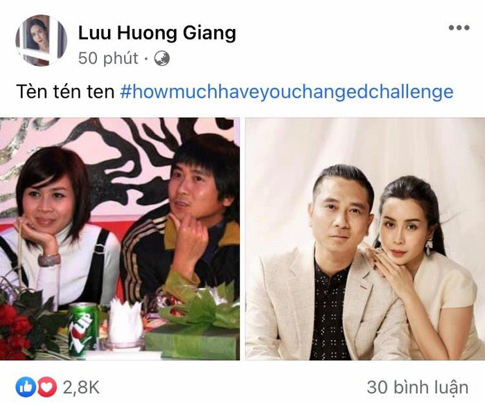 Ca sĩ Lưu Hương Giang đăng ảnh cùng chồng - nhạc sĩ Hồ Hoài Anh. Cho đến thời điểm hiện tại, họ vẫn được xem là 'cặp đôi vàng' của làng giải trí Việt.