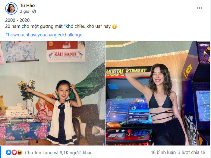 Tú Hảo so sánh bức ảnh cách đây 20 năm. Tự nhận gương mặt mình là 'khó chiều, khó ưa'.