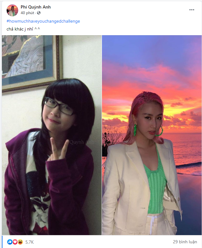 Cô nàng Quỳnh Anh Shyn có sự thay đổi mạnh mẽ về biểu cảm cho đến thần thái.