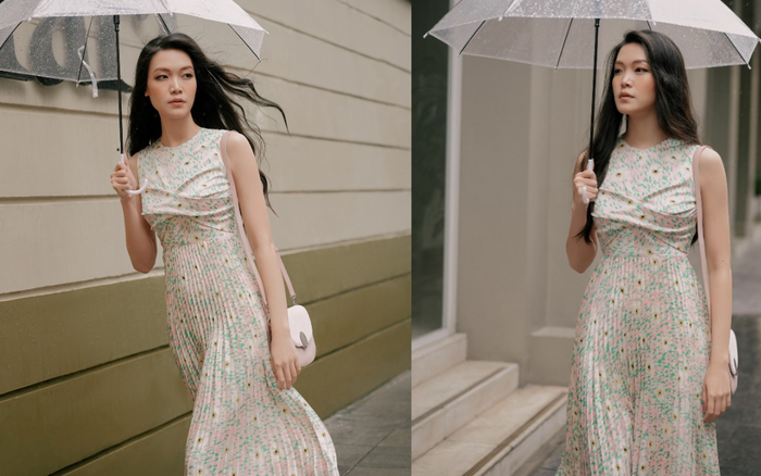 Hoa hậu Thùy Dung mặn mà với loạt váy vóc nữ tính bay bổng ngày se lạnh Ảnh 2