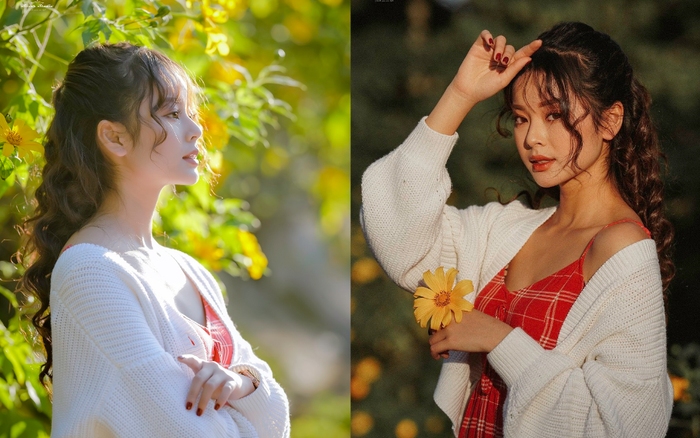 Nữ sinh Học viện Tài chính khoe nhan sắc ngọt ngào giữa mùa hoa dã quỳ Ba Vì đẹp nhất trong năm Ảnh 2