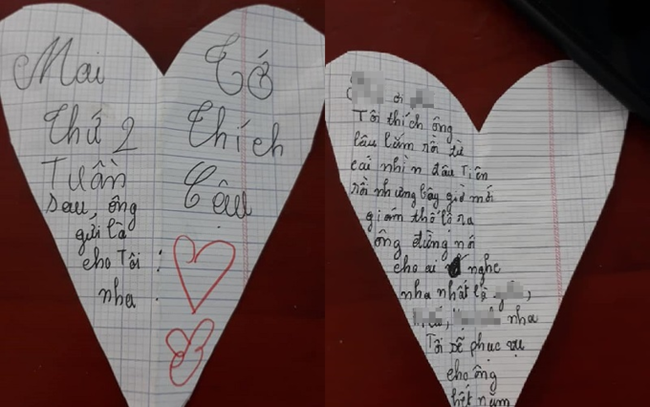 'Bắt quả tang' bức thư tình của nữ sinh lớp 4 gửi bạn nam cùng lớp, cô giáo có phản ứng gây bất ngờ Ảnh 2