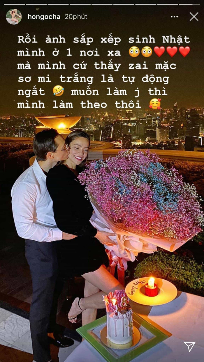 Hà Hồ cho hay, cô rất thích những chàng trai mặc áo sơ-mi trắng. 