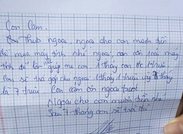 Lá thư với nét chữ nguệch ngoạc nhưng đầy ý nghĩa của bé gái khiến cư dân mạng thích thú